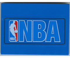 Slope 10 6 x 8 with NBA Blue Pattern (Sticker) - Set 3432