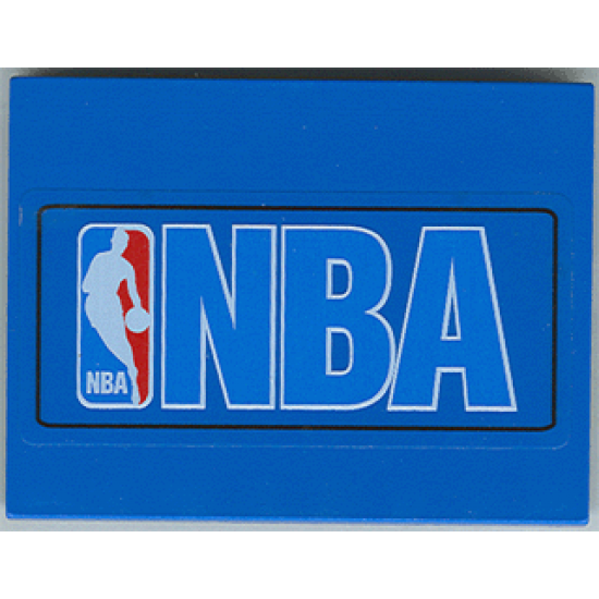 Slope 10 6 x 8 with NBA Blue Pattern (Sticker) - Set 3432