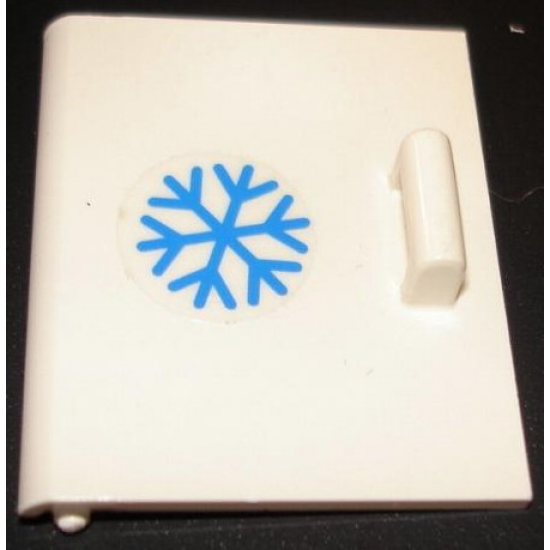 Container Cupboard 4 x 4 x 4 Door with Blue Snowflake Pattern (Sticker) - Set 5848