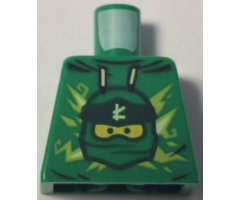Torso Hoodie with Ninjago Lloyd's Head, Logogram 'L' and Name on Back Pattern