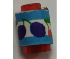 Brick, Round 1 x 1 with Cherries and Plums Label Pattern (Sticker) - Set 3159