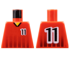 Torso Soccer Black Fading Stripes and No. 11 Front and Back Pattern