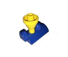 Duplo, Train Steam Engine Funnel Top, Yellow Top