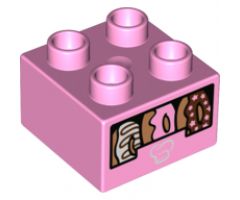 Duplo, Brick 2 x 2 with Donuts Box Pattern
