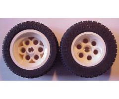Wheel & Tire Assembly 36.8mm D. x 26mm VR with Axle Hole, with Black Tire 49.6 x 28 VR (6595 / 6594)