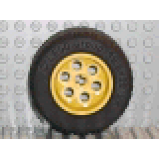 Wheel & Tire Assembly 36.8mm D. x 26mm VR with Axle Hole, with Black Tire 49.6 x 28 VR (6595 / 6594)