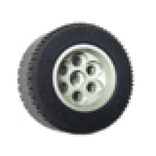 Wheel & Tire Assembly 36.8mm D. x 26mm VR with Axle Hole, with Black Tire 49.6 x 28 VR (6595 / 6594)