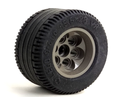 Wheel & Tire Assembly 36.8mm D. x 26mm VR with Axle Hole, with Black Tire 49.6 x 28 VR (6595 / 6594)