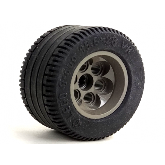 Wheel & Tire Assembly 36.8mm D. x 26mm VR with Axle Hole, with Black Tire 49.6 x 28 VR (6595 / 6594)