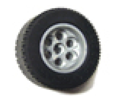Wheel & Tire Assembly 36.8mm D. x 26mm VR with Axle Hole, with Black Tire 49.6 x 28 VR (6595 / 6594)