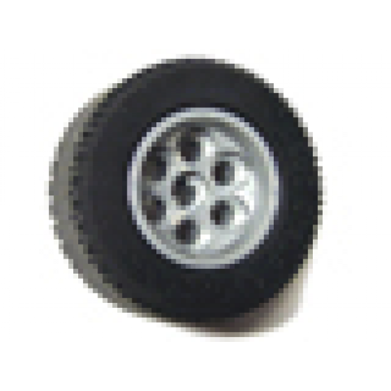 Wheel & Tire Assembly 36.8mm D. x 26mm VR with Axle Hole, with Black Tire 49.6 x 28 VR (6595 / 6594)