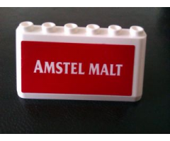 Windscreen 2 x 6 x 2 with 'AMSTEL MALT' on Red Background Pattern (Sticker) - Set 880002-2 (in Combination with Sets 3308 / 3309)