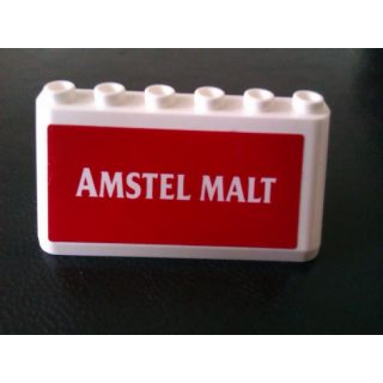 Windscreen 2 x 6 x 2 with 'AMSTEL MALT' on Red Background Pattern (Sticker) - Set 880002-2 (in Combination with Sets 3308 / 3309)