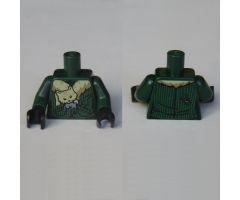 Torso Harry Potter Pinstripe Jacket with Cat Holding Mouse Shawl and Spider on Back Pattern / Dark Green Arms / Black Hands