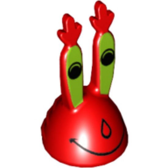 Minifigure, Head, Modified Mr. Krabs Pattern
