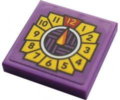 Tile 2 x 2 with Wall Clock Pattern (Sticker) - Set 21324