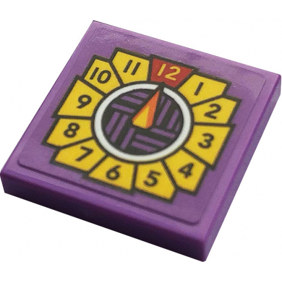 Tile 2 x 2 with Wall Clock Pattern (Sticker) - Set 21324