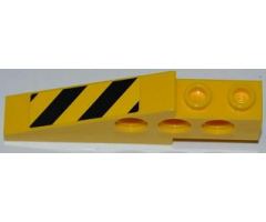 Technic Slope Long with Black and Yellow Danger Stripes Pattern Model Left Side (Sticker) - Set 7746