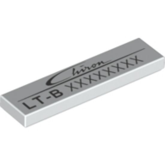 Tile 1 x 4 with 'Chiron LT-B' and Variable Code Pattern