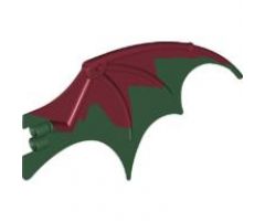 Animal, Body Part Dragon Wing 19 x 11 with Marbled Dark Red Trailing Edge Pattern