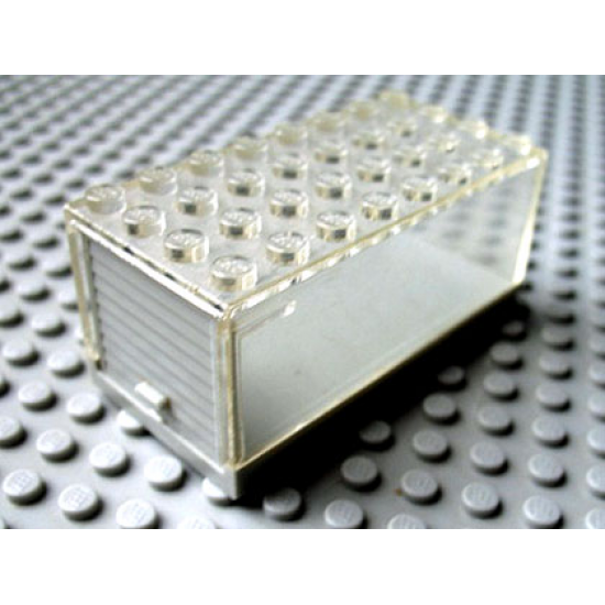 Garage 4 x 8 x 3 Box - HO with Trans-Clear Top, with Door