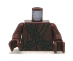 Torso SW Jawa Pattern / Reddish Brown Arms / Reddish Brown Hands
