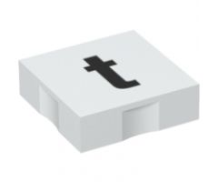 Duplo, Tile 2 x 2 with Black Lowercase Letter t Pattern