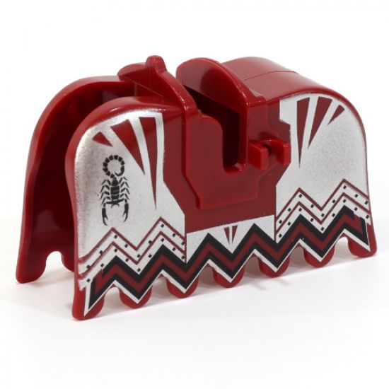 Animal, Accessory Horse Barding, Ruffled Edge with Knights Kingdom Vladek Scorpion Pattern