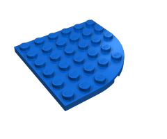 Plate, Round Corner 6 x 6
