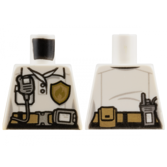 Torso Fire Chief Female, Fire Logo Badge and Belt with Radio Pattern