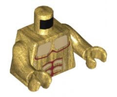 Torso Atlantis Armor with Gold Plated Muscles Outline Pattern / Pearl Gold Arms / Pearl Gold Hands