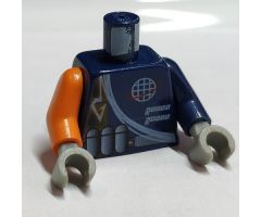 Torso Alpha Team Logo, Arrow, Shoulder Rope Pattern / Dark Blue Arm Left / Orange Arm Right / Light Gray Hands