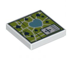 Tile 2 x 2 with Map Heartlake Park Pattern