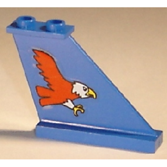 Tail 4 x 1 x 3 with Red Eagle Pattern on Right Side (Sticker) - Set 6331
