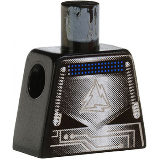 Torso Alpha Team Robot Gray/Silver/Black Shirt Pattern