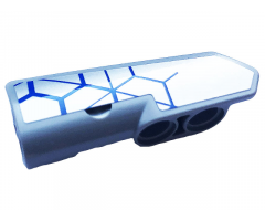 Technic, Panel Fairing #22 Very Small Smooth, Side A with Silver and Blue Race Pattern (Sticker) - Set 42123