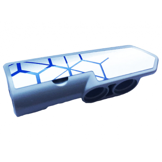 Technic, Panel Fairing #22 Very Small Smooth, Side A with Silver and Blue Race Pattern (Sticker) - Set 42123