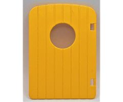 Duplo, Building Door / Window Pane 1 x 4 x 4 with Porthole and Vertical Grooves
