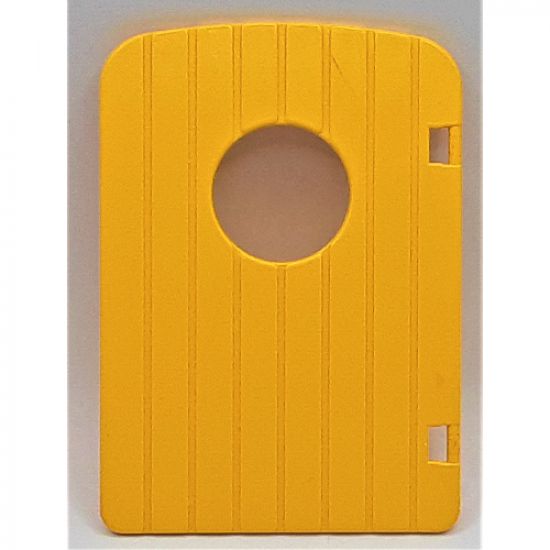 Duplo, Building Door / Window Pane 1 x 4 x 4 with Porthole and Vertical Grooves