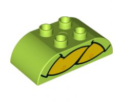 Duplo, Brick 2 x 4 Curved Top with Crossed Arms Pattern