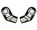 Arm, (Matching Left and Right) Pair with White Lego Minifigure Skeleton Arm Pattern