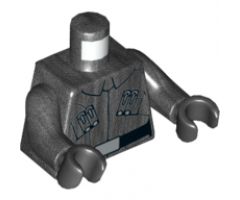 Torso SW First Order Officer Male Pattern 3 / Pearl Dark Gray Arms / Black Hands
