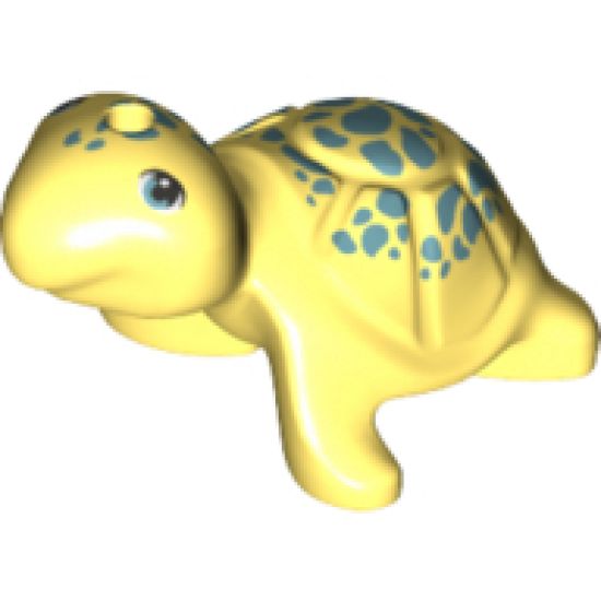 Turtle, Friends / Elves with Metallic Blue Eyes and Spots Pattern
