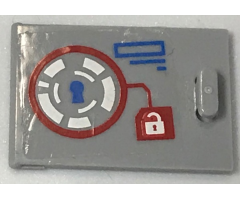 Container Cupboard 2 x 3 x 2 Door with Keyhole and Padlock Pattern (Sticker) - Set 41231