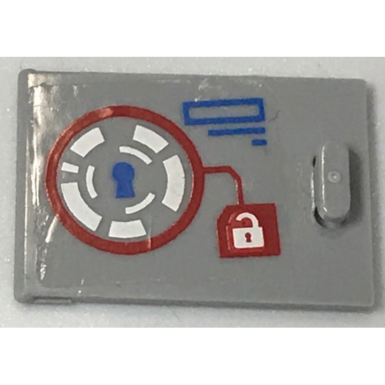 Container Cupboard 2 x 3 x 2 Door with Keyhole and Padlock Pattern (Sticker) - Set 41231