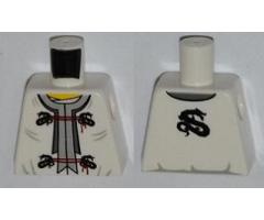 Torso Ninjago Dragon Clasps and Red Ties Front and Dragon Back Pattern