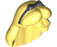 Minifigure, Hair Female Long with Center Part and Black Ribbon Tied in Bow Pattern (Alice)