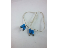 Electric, Wire 12V / 4.5V, with 4 Blue Electric, Connector, 1-Way Male Rounded with Cross-Cut Pin (Banana Plug), 41 Studs Long