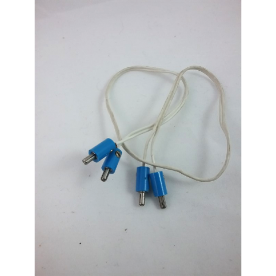 Electric, Wire 12V / 4.5V, with 4 Blue Electric, Connector, 1-Way Male Rounded with Cross-Cut Pin (Banana Plug), 41 Studs Long