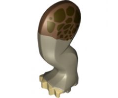 Animal, Body Part Dinosaur Leg Large (Rear) Triceratops with Pin, Tan Claws and Reddish Brown and Dark Brown Pattern - Left